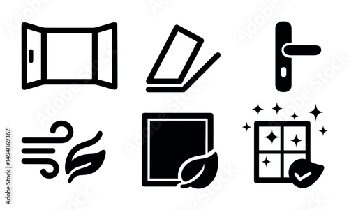 Home decor and renovation solid icons set – filled, silhouette, diy symbols