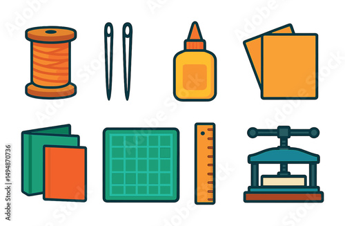 Personal development and growth icons for goal achievement design
