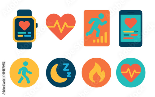 Travel adventure outline icons set – flat, map, compass and hiking symbols