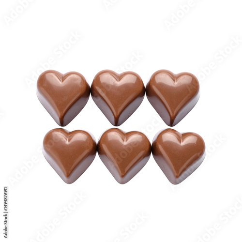 Delicious heart shaped chocolate candy, a sweet symbol of love, often given as a tasty gift for Valentine's Day