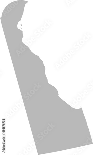 Delaware congressional districts vector map (Albers equal area conic projection, PPT-compatible & fully editable)