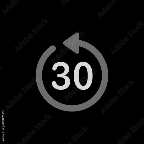Arrow 30 Counter-Clockwise Triangle Head Icon