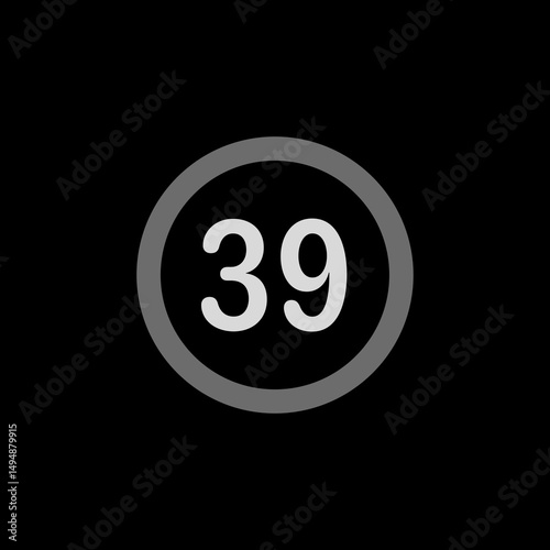 Number 39 Circle Icon