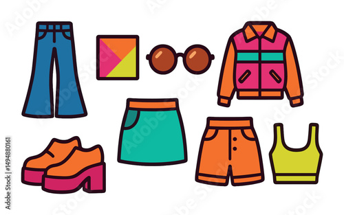 Recycling and waste management icons set – flat, filled, eco-friendly visuals