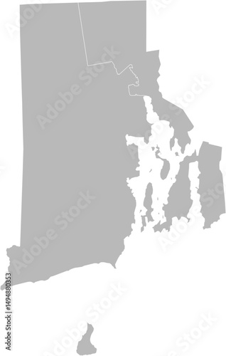 Rhode Island congressional districts vector map (Web Mercator projection, PPT-compatible & fully editable)