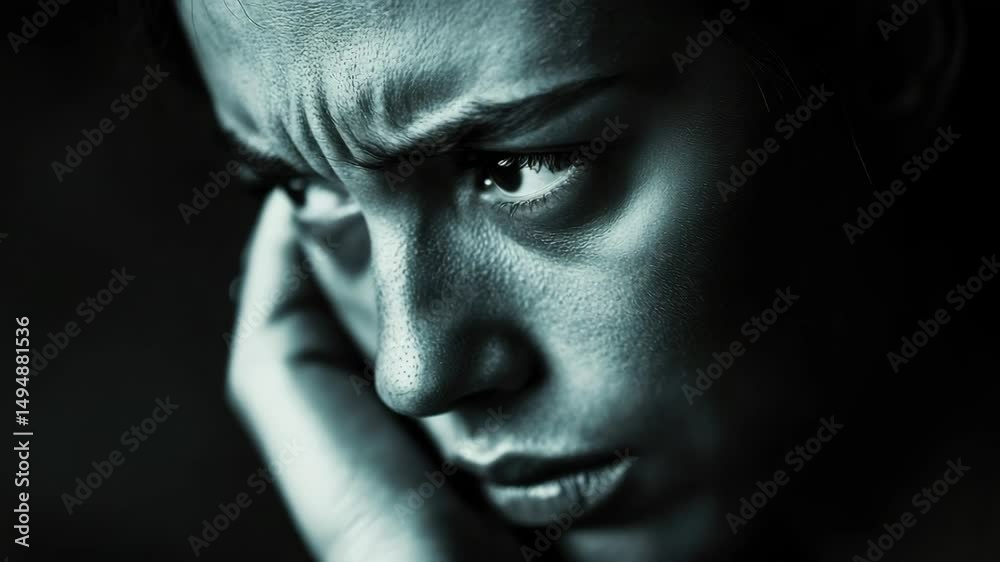 Contemplative Man in Thoughtful Pose