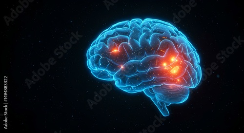 3D Representation of Human Brain with Active Neurons