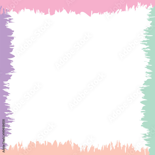 colorful grunge frame border vector design template
