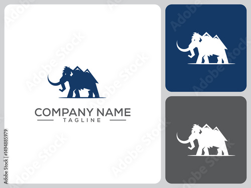 vector logo mammoth