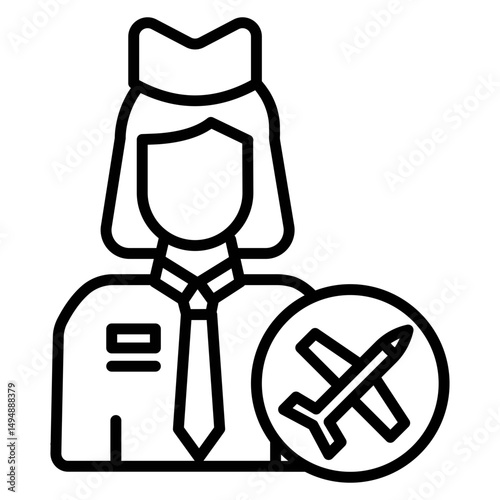 Flight Attendant Icon