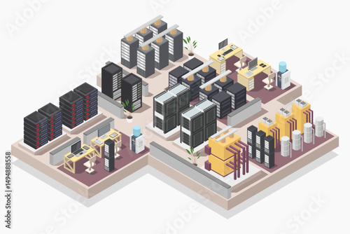 Isometric Server Room