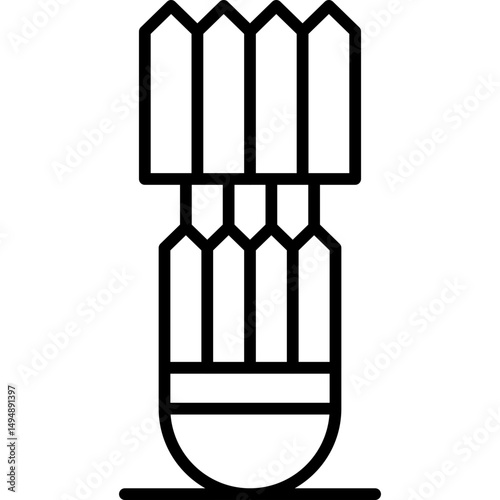Badminton Icon Vector Element