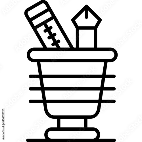 Pencil Box Icon Vector Element