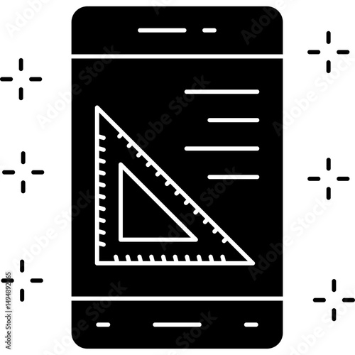 Protractor Icon Vector Element