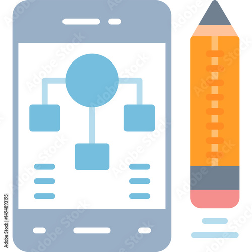 Hierarchical Structure Icon Vector Element