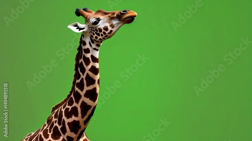 Giraffe green screen footage for video editing and visual effects free download now here