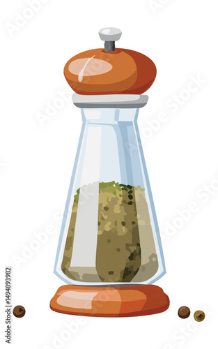 Fresh Spices Glass Bottle Kitchen