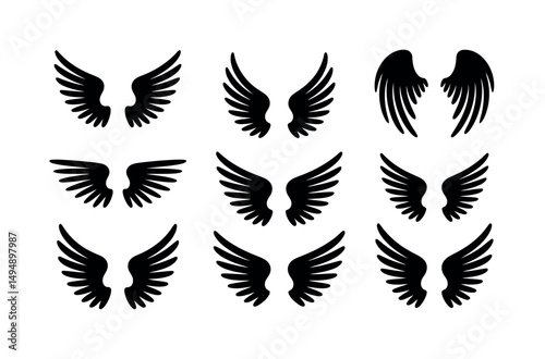 angel wings flying shape