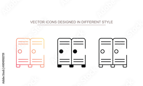 Change Room icon design with white background stock illustration