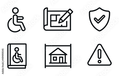 Accessibility and safety icons for design and construction projects