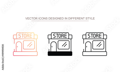 Super Store icon design with white background stock illustration