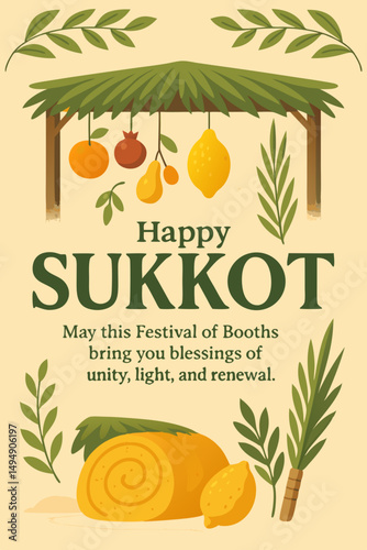 Sukkot Festival Illustration