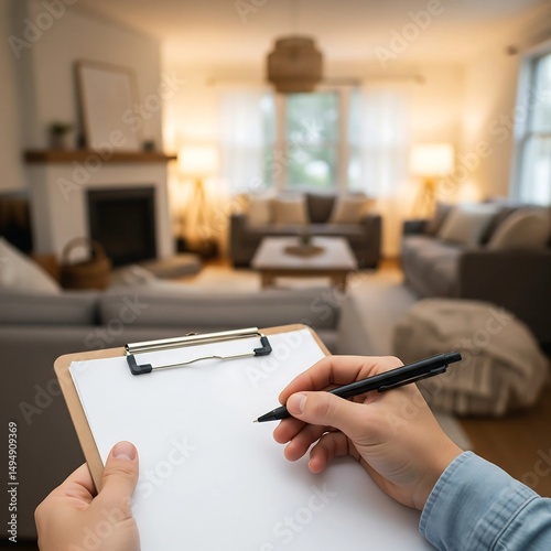 Real Estate Agent Conducts Property Appraisal