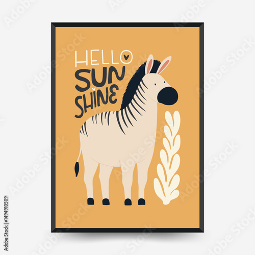 Abstract Childrens Room posters template. Modern trendy Kids minimal style. Hand drawn design for wallpaper, wall decor, print, postcard, cover, template, banner.