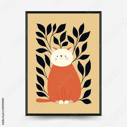 Abstract Childrens Room posters template. Modern trendy Kids minimal style. Hand drawn design for wallpaper, wall decor, print, postcard, cover, template, banner.