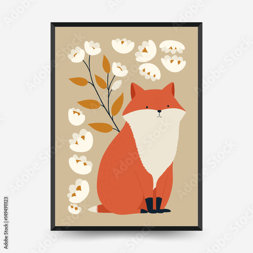 Abstract Childrens Room posters template. Modern trendy Kids minimal style. Hand drawn design for wallpaper, wall decor, print, postcard, cover, template, banner.