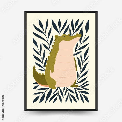 Abstract Childrens Room posters template. Modern trendy Kids minimal style. Hand drawn design for wallpaper, wall decor, print, postcard, cover, template, banner.