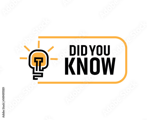 did you know sign on white background	