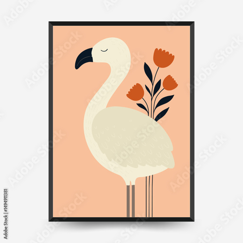 Abstract Childrens Room posters template. Modern trendy Kids minimal style. Hand drawn design for wallpaper, wall decor, print, postcard, cover, template, banner.
