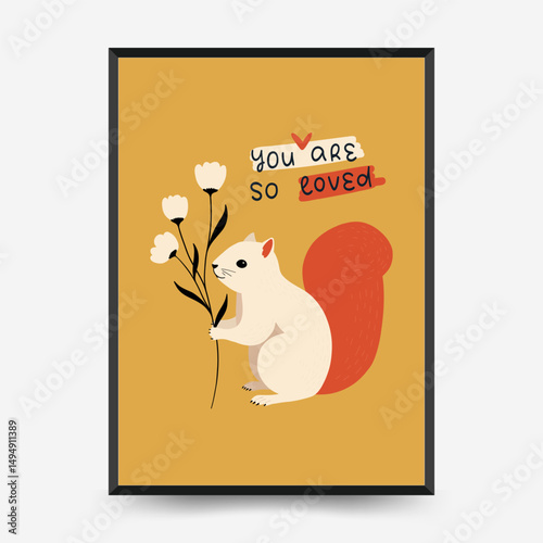 Abstract Childrens Room posters template. Modern trendy Kids minimal style. Hand drawn design for wallpaper, wall decor, print, postcard, cover, template, banner.
