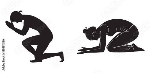 women yoga pose silhouette