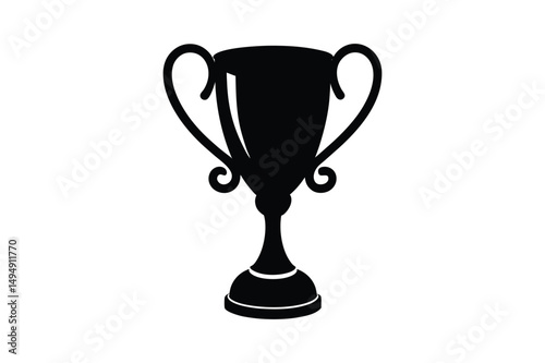 Trophy cup Silhouette Vector bundle  illustration, Winner trophy cup  silhouette