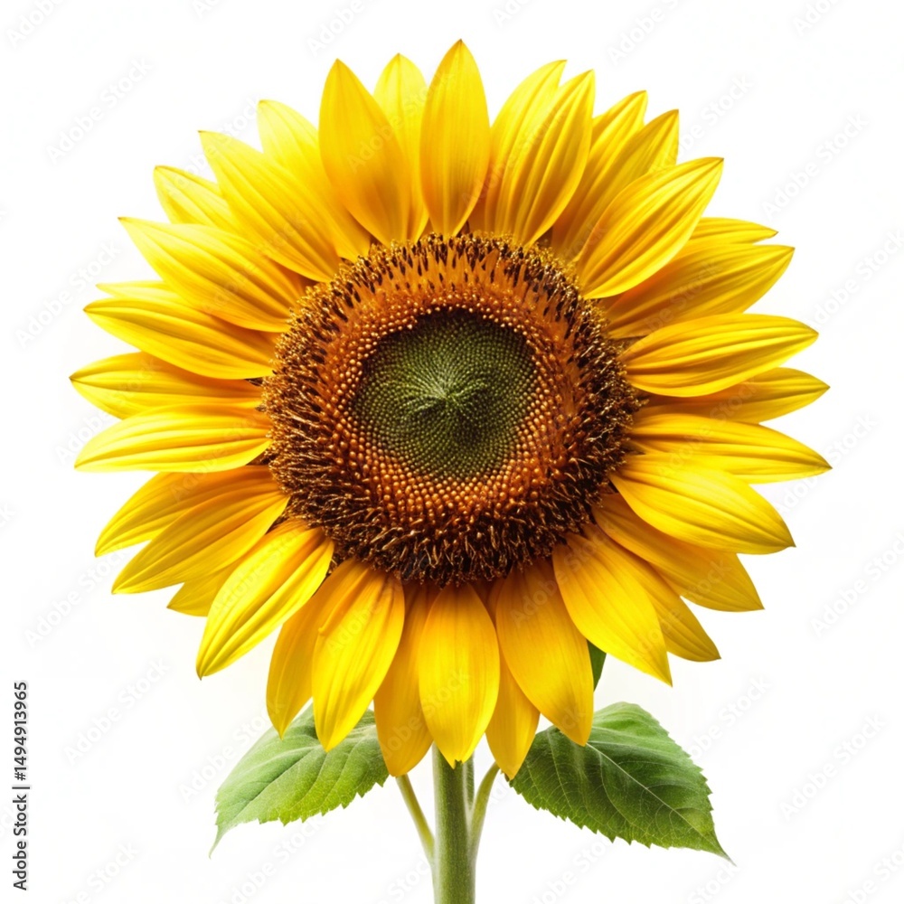 Obraz premium sunflower on white background