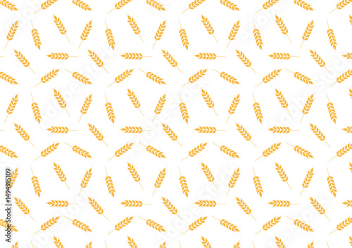 Wheat pattern wallpaper. oat symbol. free space for text. rice sign. Rice pattern wallpaper.