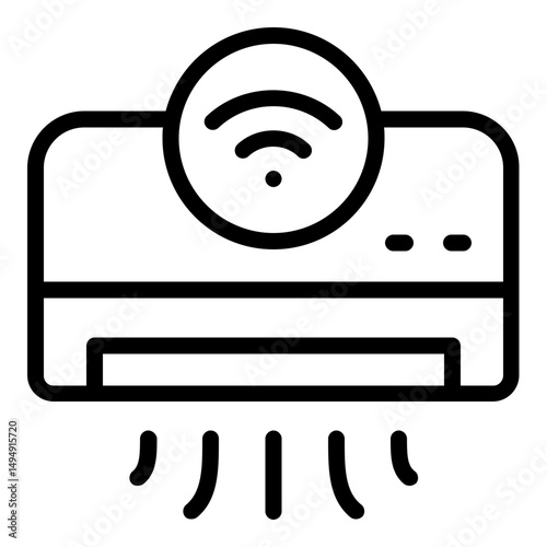 smart ac icon line