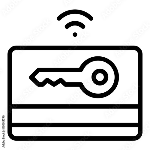key card icon line