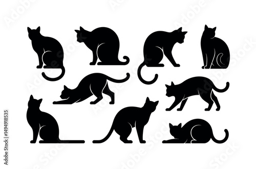 cat silhouette vector illustration  