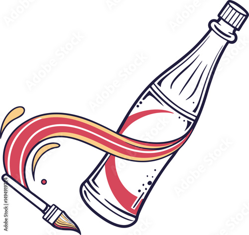 creative heart in a bottle