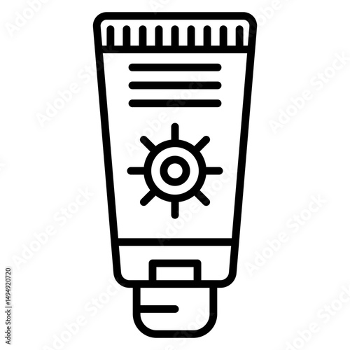 Sun Cream Vector Icon