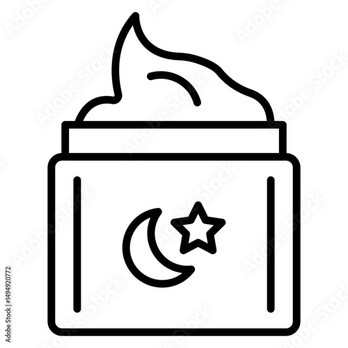 Night Cream Vector Icon