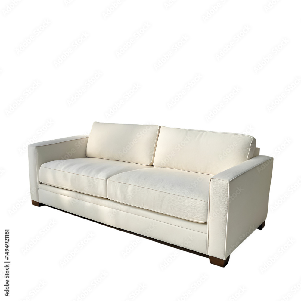 Obraz premium White sofa isolated on transparent background