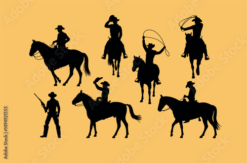 cowboy silhouettes western cowboy boots horse ride lasso ranch outlaw sheriff gunslinger rodeo wild west