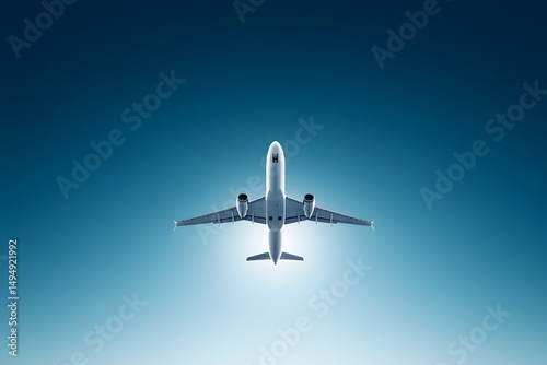 Passenger Airplane flying in the sky