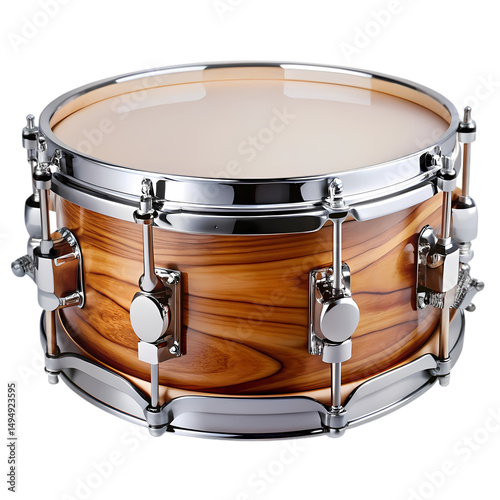 Wooden Snare Drum HighQuality Music Instrument isolated on transparent background