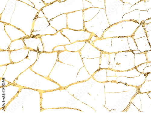 Elegant white marble texture with gold cracks in luxurious abstract style. Perfect for backgrounds, packaging, branding, invitations, interior design, and digital products. Vector