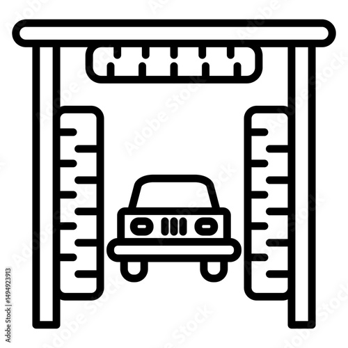 Car Wash Machine Vector Icon